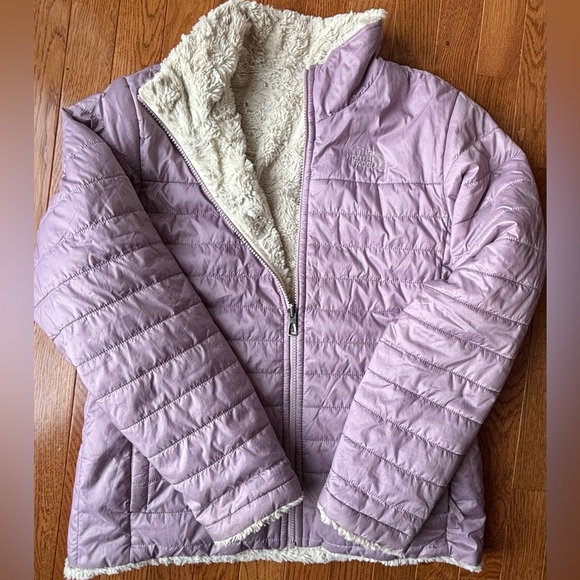 North Face Girls XL Reversible Puffer/Fleece Jacket (XL/18) - Picture 3 of 5